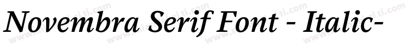 Novembra Serif Font - Italic字体转换